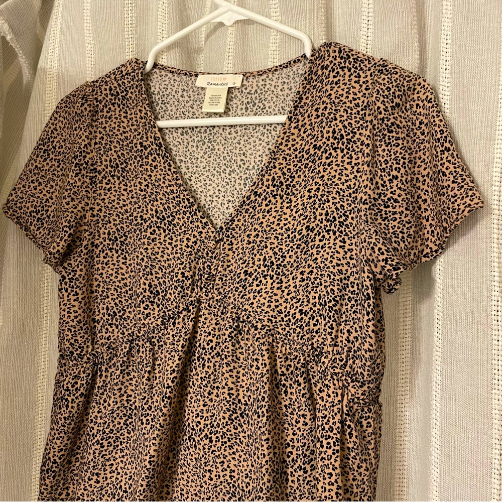 Urban Outfitters Cropped Animal Print Top